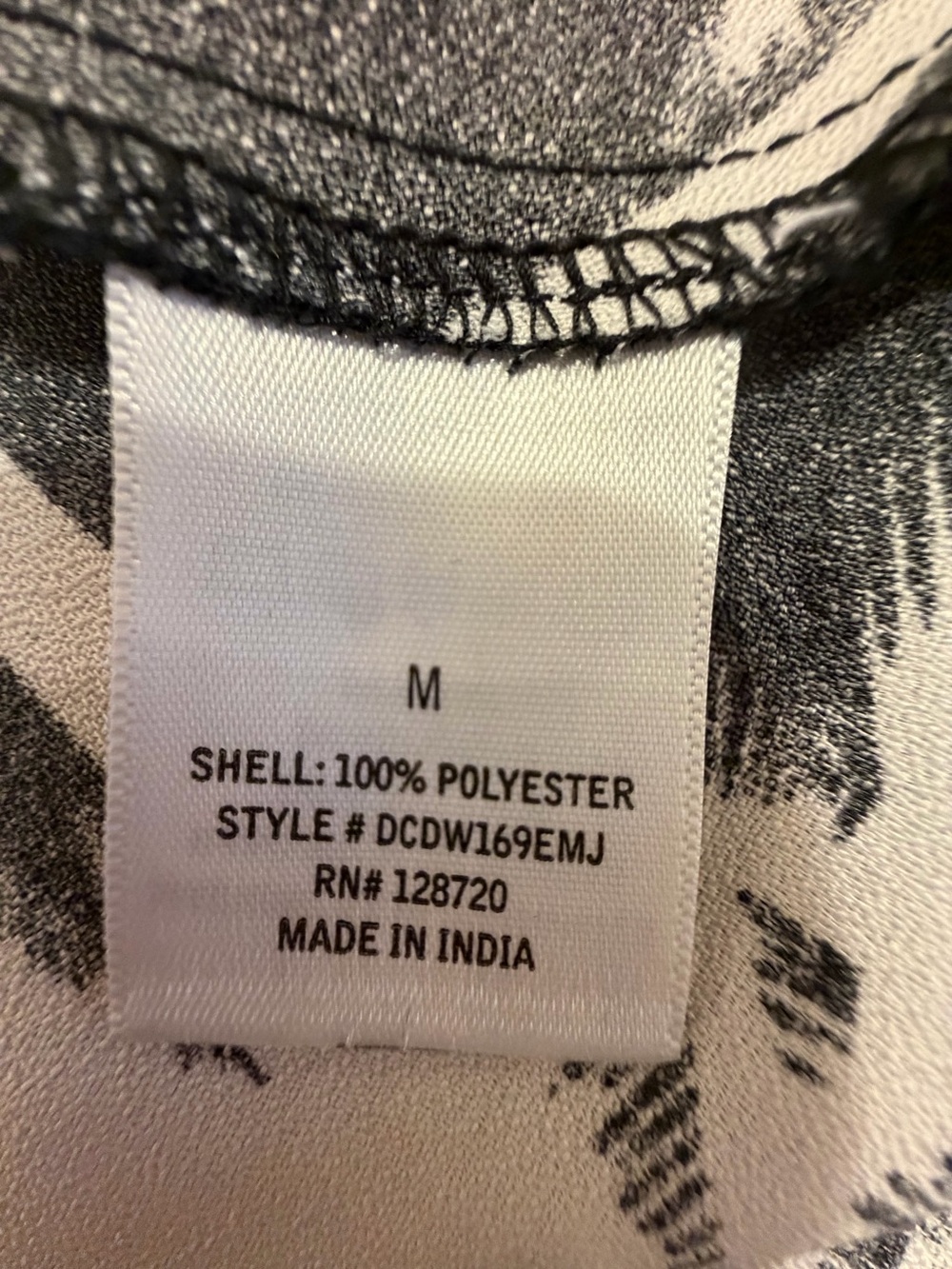 Blue Rain Black & White Palm Print Wrap Maxi Dress Size Medium NWOT - Picture 11 of 12